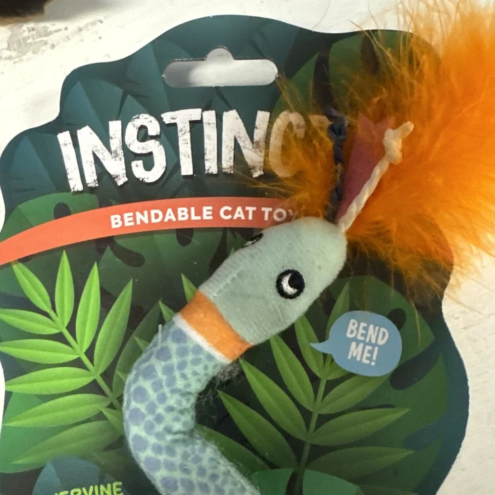 Lot Of 2 Smartykat Instincts CRAZY COiL + TRICKY TWISTER‎ Feather Plush Cat Toys
